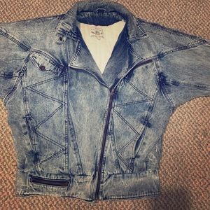 Denim biker jacket